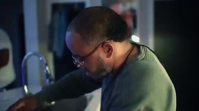 Getting ready in the studio